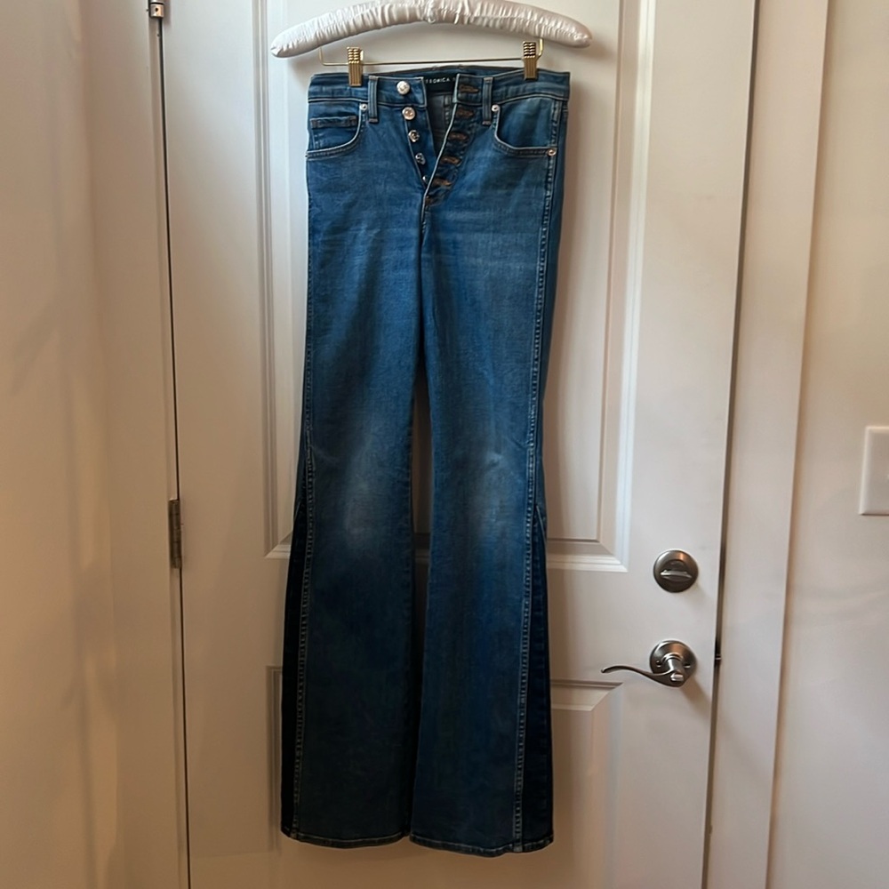 Veronica Beard high-rise butterfly size 24 wide leg with instant panel